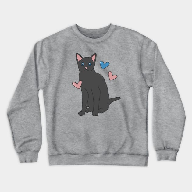 Russian Blue Cat Crewneck Sweatshirt by Kelly Louise Art